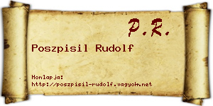 Poszpisil Rudolf névjegykártya